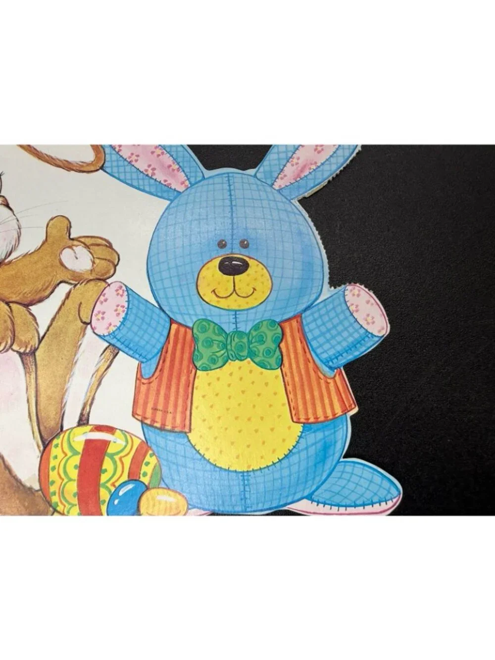 Vintage Easter Spring Bunny Rabbit Die Cut Paper Decoration Cutout